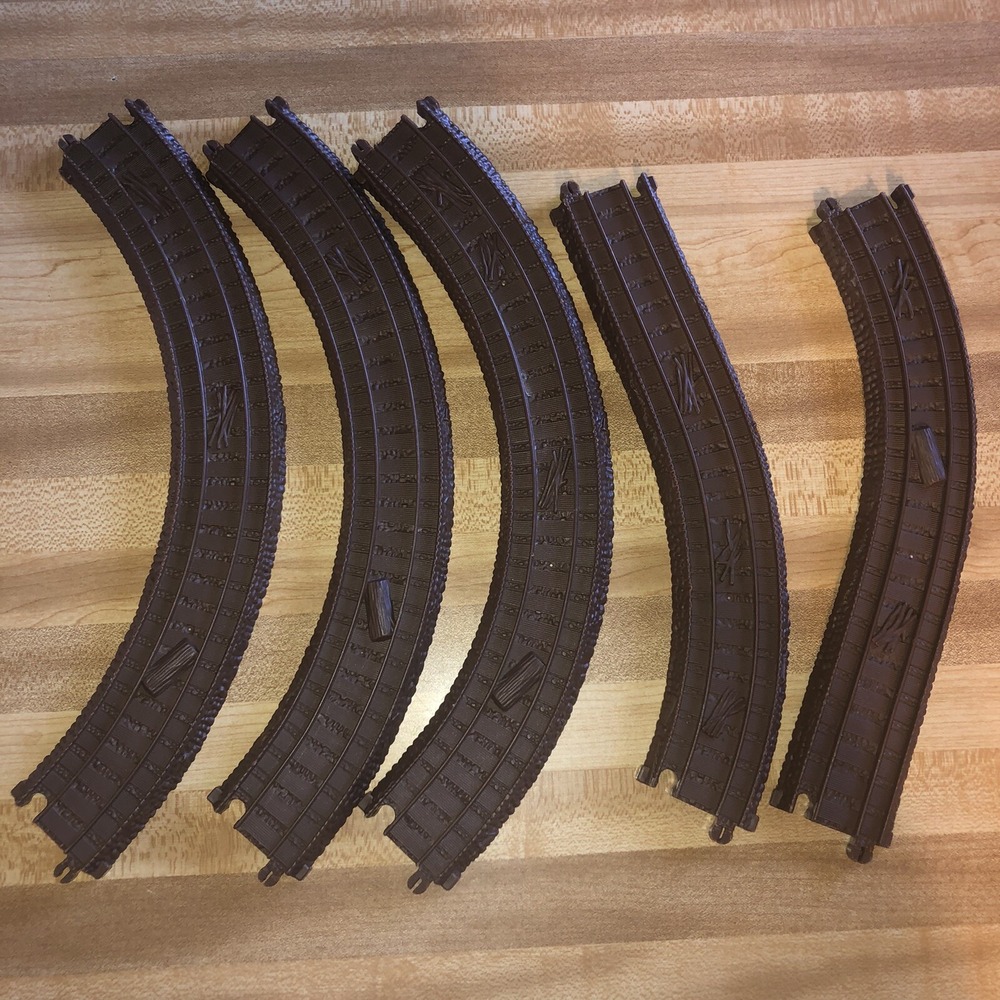 Thomas & Friends Trackmaster Track Zip Zoom Logging Brown 5 Curved Pieces R9634